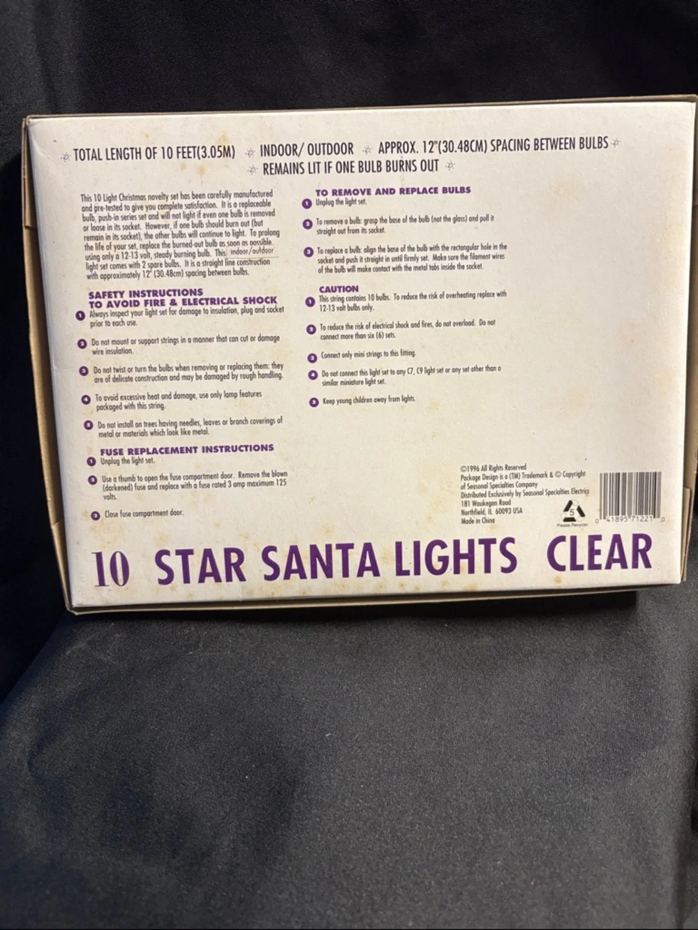 Star Santa Holiday String Lights - Red Santa Shapes
